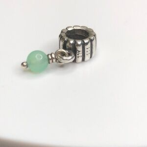 Ret. Pandora May Birthstone Charm Chrysoprase ALE 925 euc